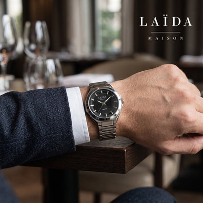 Laïda Maison™ - Siyah Kadran Erkek Kol Saati ( LM-102 )