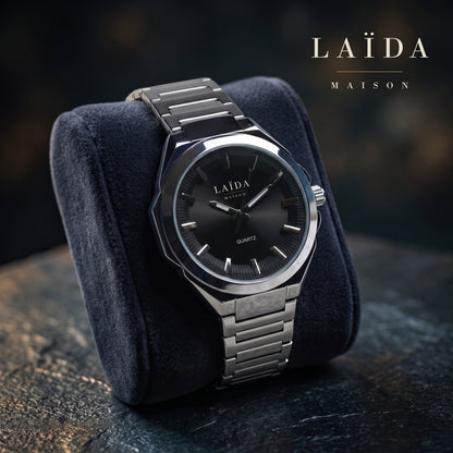 Laïda Maison™ - Siyah Kadran Erkek Kol Saati ( LM-102 )