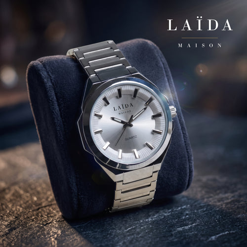 Laïda Maison™ - Beyaz Kadran Erkek Kol Saati ( LM-101 )