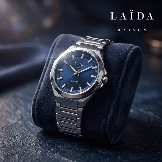 Laïda Maison™ - Lacivert Kadran Erkek Kol Saati ( LM - 104 )